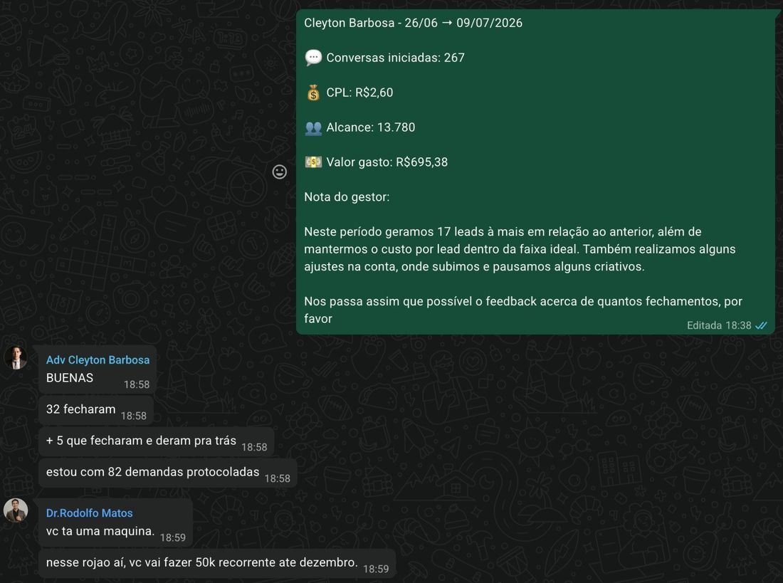 Relatório com CPL de R$ 2,40